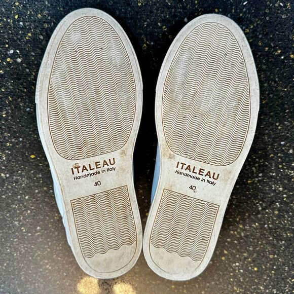 Italeau Leather Sneakers. Size 40/US 9.5 - Picture 8 of 9